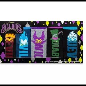 WALT DISNEY MOVIE VILLAINS 5 PAIR ADULT SOCK GIFT SET